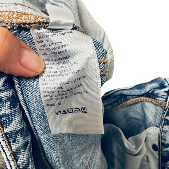 FREE PEOPLE Jeans Womens Indigo My Own Lane Distressed Straight Leg 26 OB985436 - Picture 8 of 10